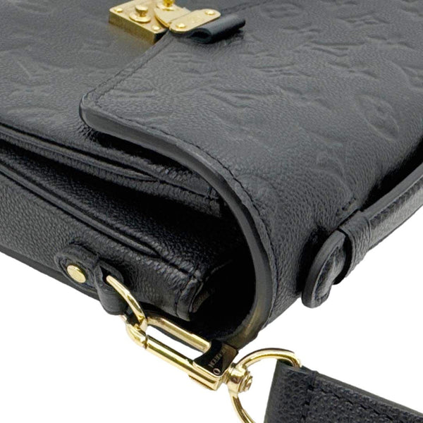 LOUIS VUITTON Metis Pochette Empreinte Leather Crossbody Bag Black