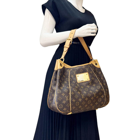 LOUIS VUITTON Galliera PM Monogram Canvas Shoulder Bag Brown