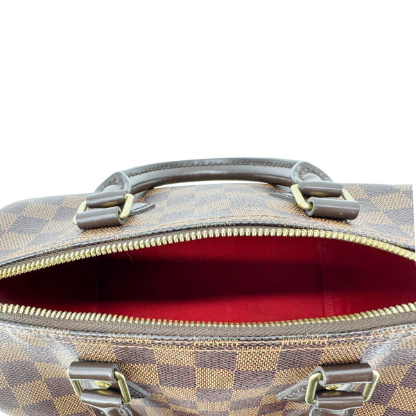 LOUIS VUITTON Speedy 25 Bandouliere Damier Ebene Shoulder Bag Brown