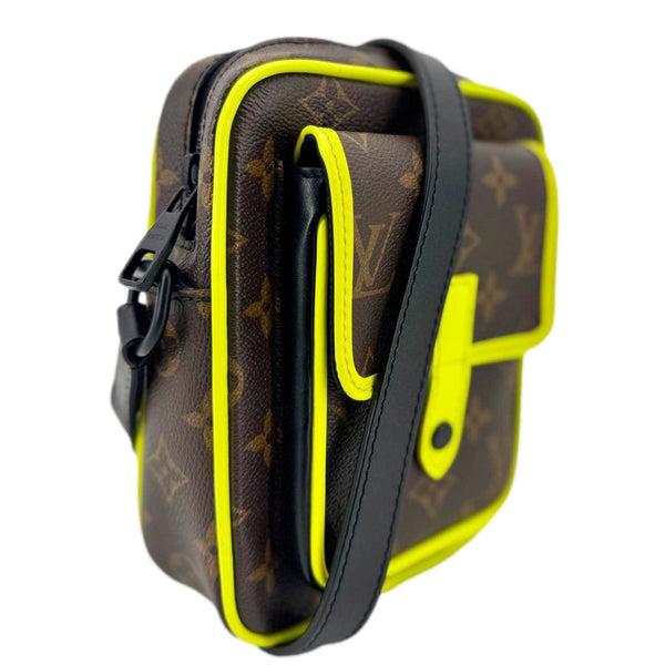 LOUIS VUITTON Christopher Monogram Macassar Canvas Wearable Wallet Brown