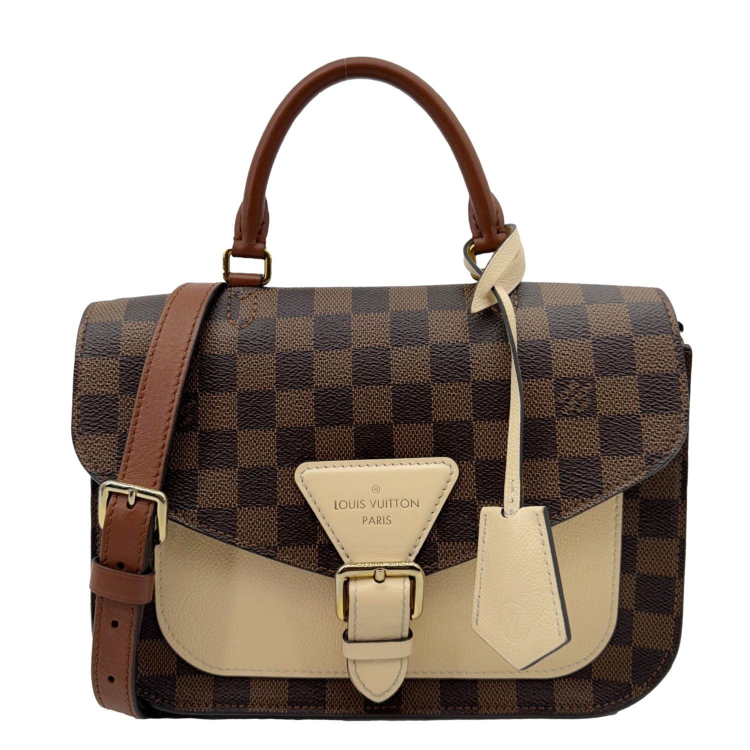 LOUIS VUITTON Beaumarchais Damier Ebene Shoulder Bag Brown