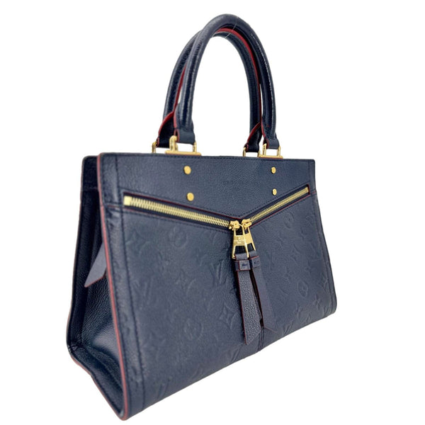 LOUIS VUITTON Sully PM Monogram Empreinte Leather Shoulder Bag Marine Rouge