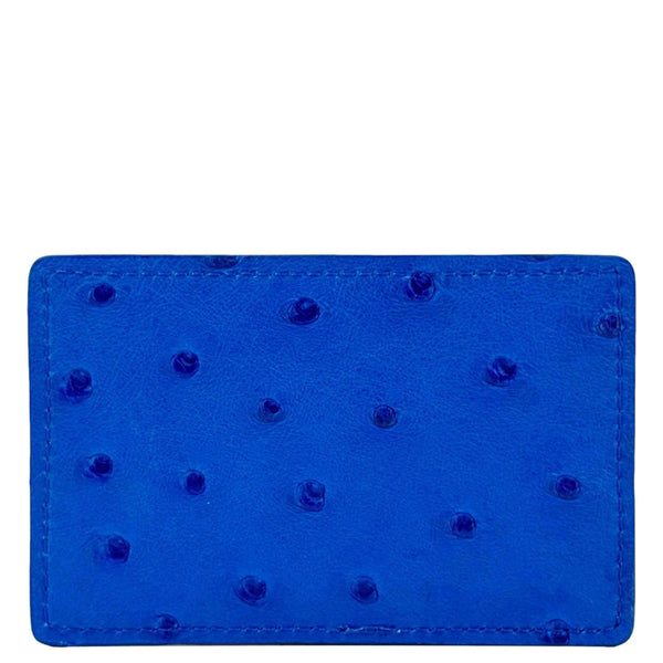 LOUIS VUITTON Ostrich Leather Card Holder Blue