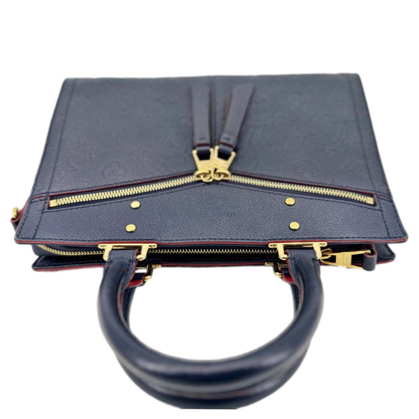 LOUIS VUITTON Sully PM Monogram Empreinte Leather Shoulder Bag Marine Rouge