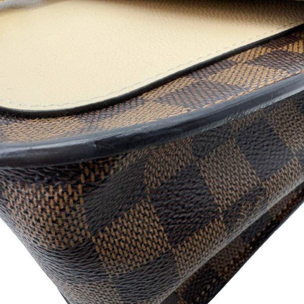 LOUIS VUITTON Beaumarchais Damier Ebene Shoulder Bag Brown