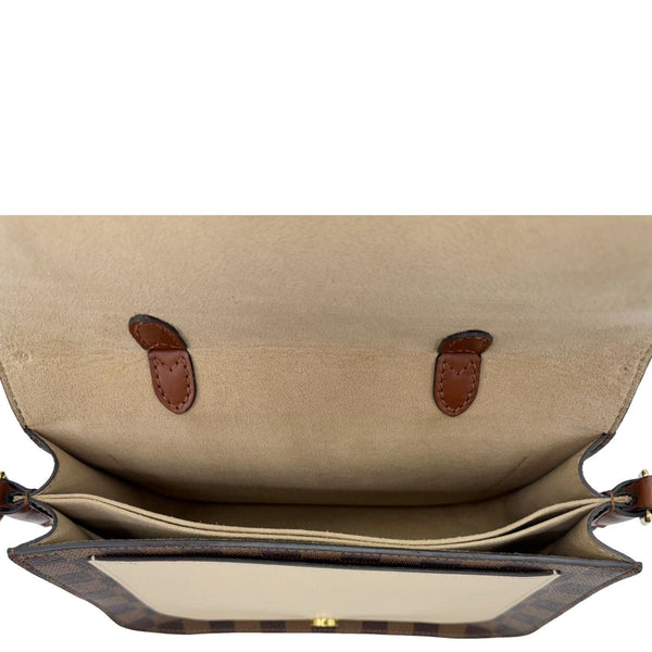 LOUIS VUITTON Beaumarchais Damier Ebene Shoulder Bag Brown