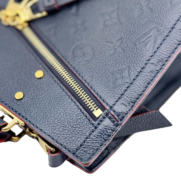 LOUIS VUITTON Sully PM Monogram Empreinte Leather Shoulder Bag Marine Rouge