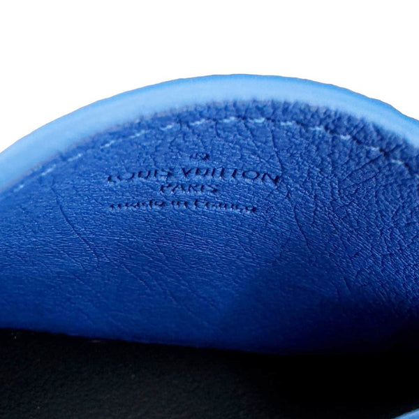 LOUIS VUITTON Ostrich Leather Card Holder Blue