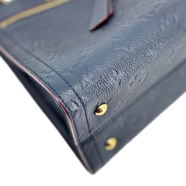 LOUIS VUITTON Sully PM Monogram Empreinte Leather Shoulder Bag Marine Rouge