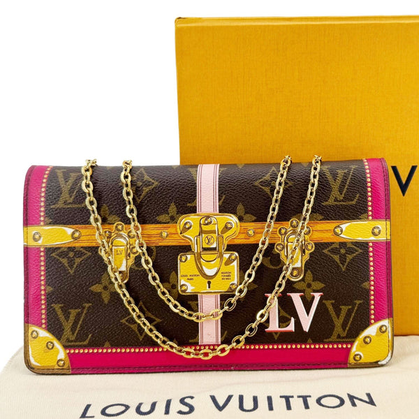 LOUIS VUITTON Summer Trunks Pochette Weekend Monogram Canvas Shoulder Bag Brown