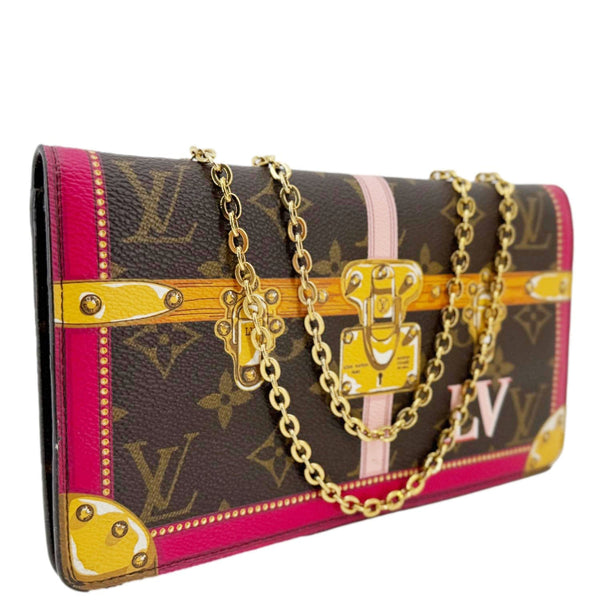 LOUIS VUITTON Summer Trunks Pochette Weekend Monogram Canvas Shoulder Bag Brown