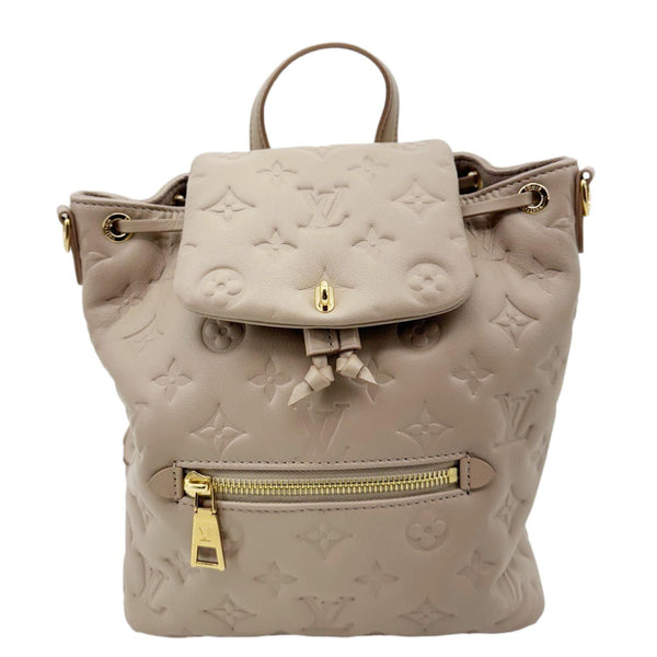 LOUIS VUITTON Coussin PM Embossed Monogram Leather Backpack Galet
