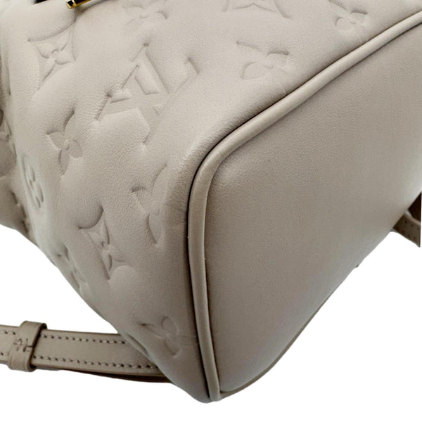 LOUIS VUITTON Coussin PM Embossed Monogram Leather Backpack Galet