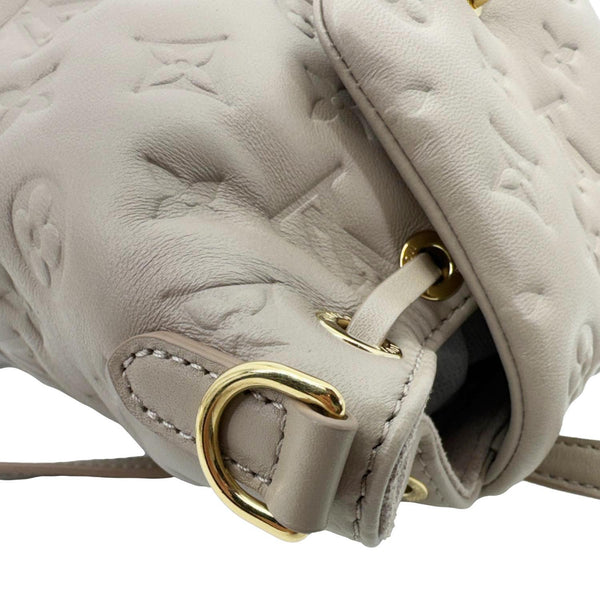 LOUIS VUITTON Coussin PM Embossed Monogram Leather Backpack Galet