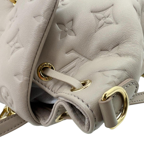 LOUIS VUITTON Coussin PM Embossed Monogram Leather Backpack Galet