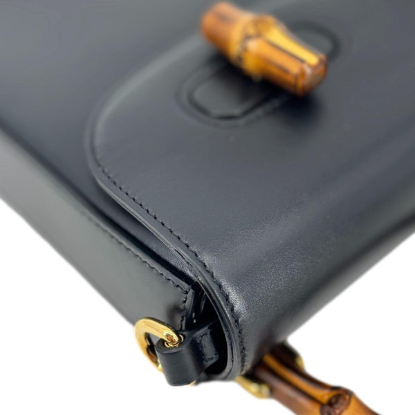 GUCCI Bamboo 3Way Calfskin Leather Shoulder Bag Black 702106
