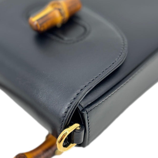 GUCCI Bamboo 3Way Calfskin Leather Shoulder Bag Black 702106
