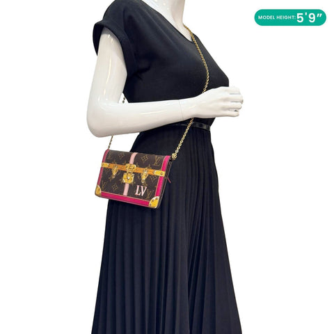 LOUIS VUITTON Summer Trunks Pochette Weekend Monogram Canvas Shoulder Bag Brown