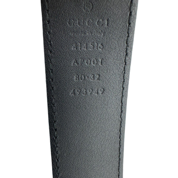 GUCCI Double G buckle Marmont Leather Belt Black 414316 Size 80.32