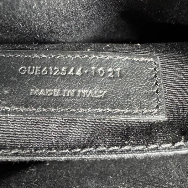 YVES SAINT LAURENT Lou Chevron Leather Camera Bag Black