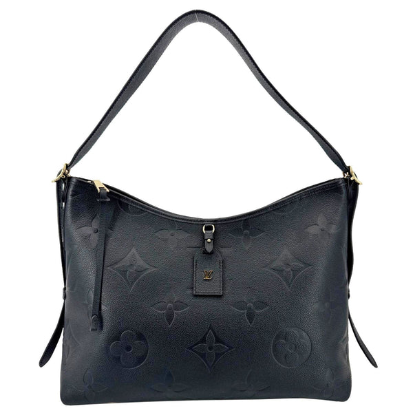 LOUIS VUITTON Carryall MM Empreinte Leather Shoulder Bag Black