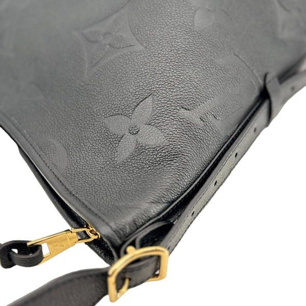 LOUIS VUITTON Carryall MM Empreinte Leather Shoulder Bag Black