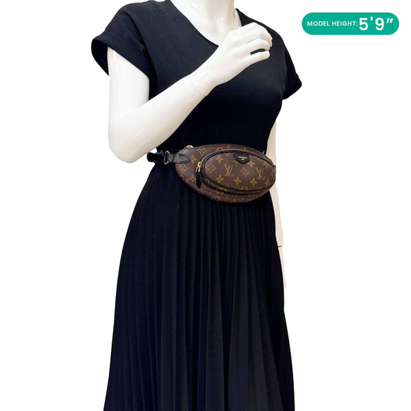 LOUIS VUITTON Keepit Monogram Canvas Bumbag Brown