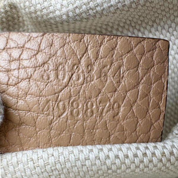 GUCCI Soho Disco Calfskin Leather Crossbody Bag Light Brown 306364