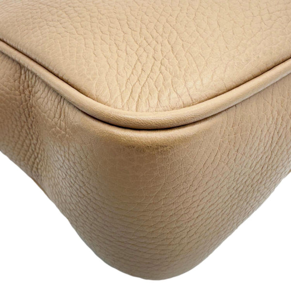 GUCCI Soho Disco Calfskin Leather Crossbody Bag Light Brown 306364