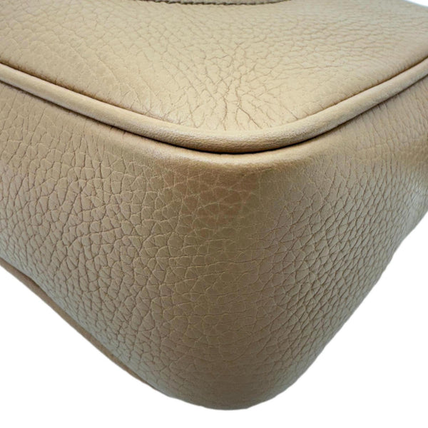 GUCCI Soho Disco Calfskin Leather Crossbody Bag Light Brown 306364