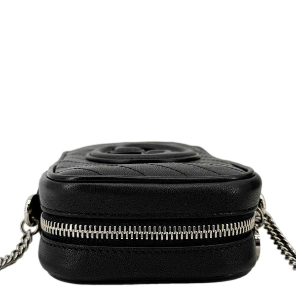GUCCI Blondie Mini Leather Shoulder Bag Black 760315