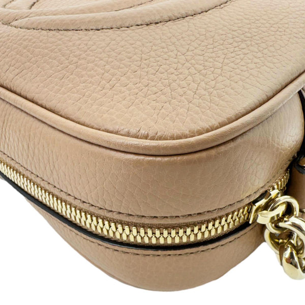 GUCCI Soho Disco Calfskin Leather Crossbody Bag Light Brown 306364