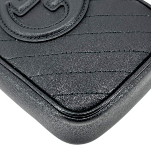 GUCCI Blondie Mini Leather Shoulder Bag Black 760315