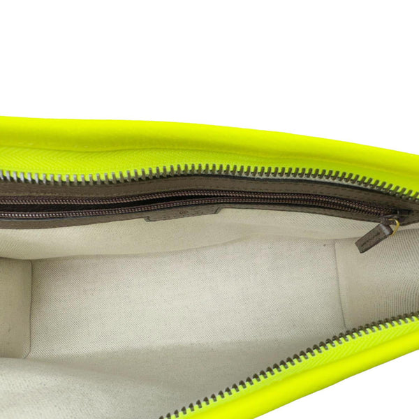 GUCCI Ophidia GG Supreme Toiletry Case Neon Yellow 598234