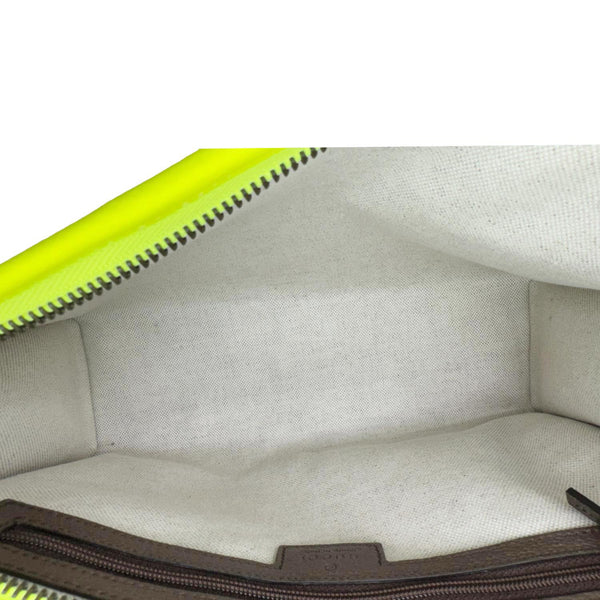 GUCCI Ophidia GG Supreme Toiletry Case Neon Yellow 598234