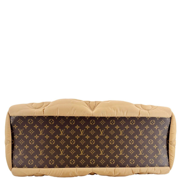 LOUIS VUITTON Onthego GM Giant Monogram Econyl Pillow Shoulder Bag Camel