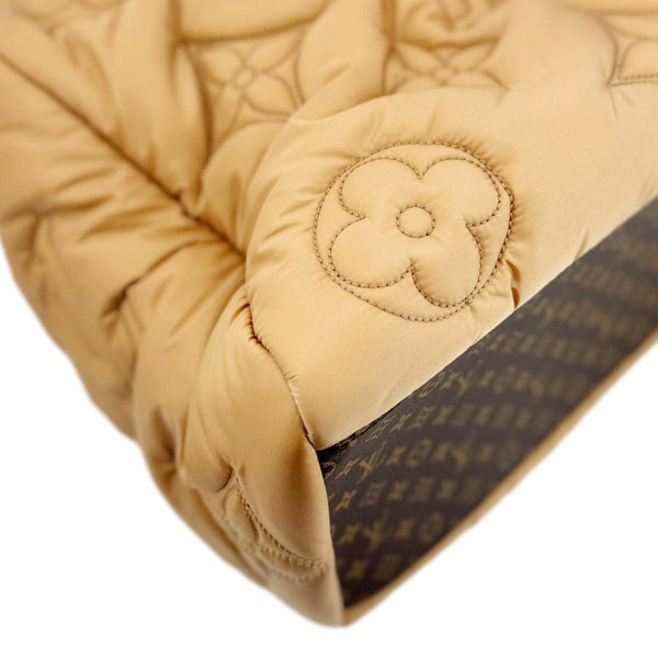 LOUIS VUITTON Onthego GM Giant Monogram Econyl Pillow Shoulder Bag Camel
