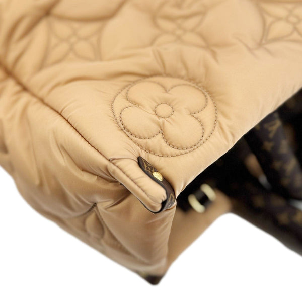 LOUIS VUITTON Onthego GM Giant Monogram Econyl Pillow Shoulder Bag Camel