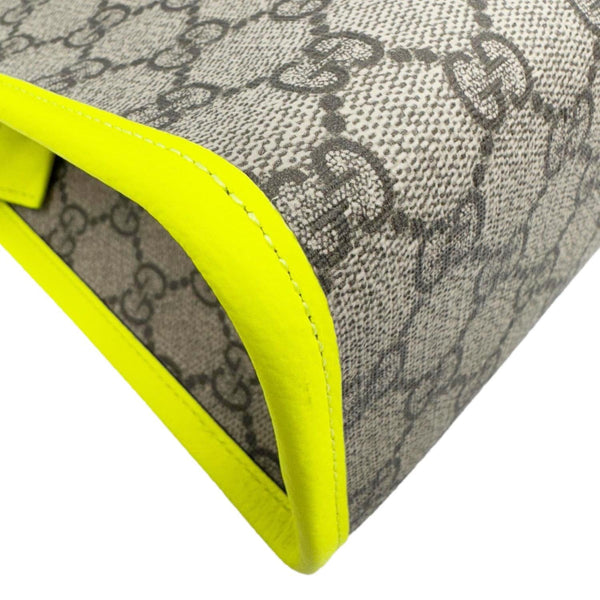 GUCCI Ophidia GG Supreme Toiletry Case Neon Yellow 598234