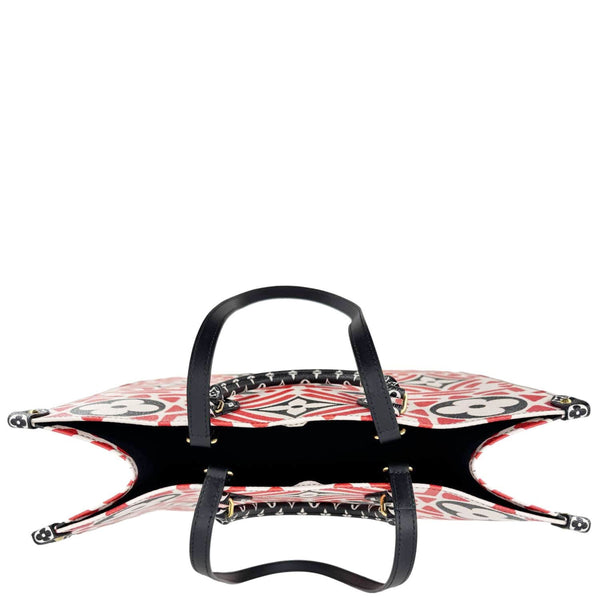 LOUIS VUITTON Onthego GM Crafty Monogram Giant Canvas Shoulder Bag Red