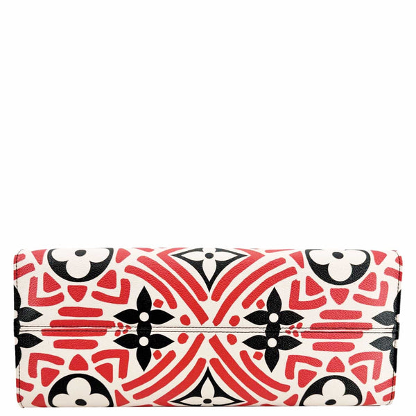 LOUIS VUITTON Onthego GM Crafty Monogram Giant Canvas Shoulder Bag Red