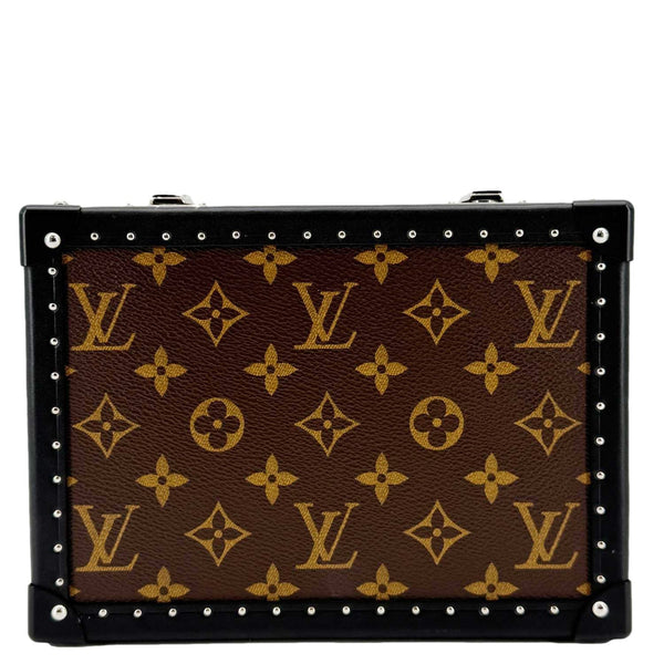 LOUIS VUITTON Clutch Box Monogram Macassar Canvas Crossbody Bag Brown