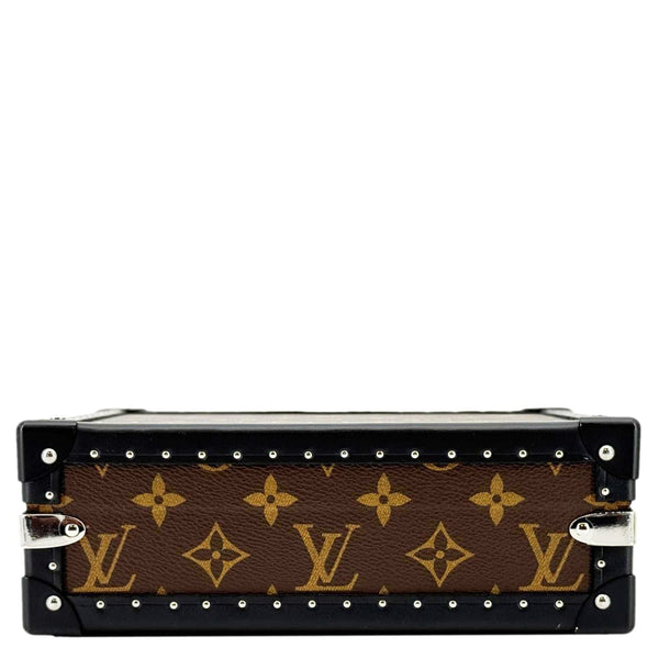 LOUIS VUITTON Clutch Box Monogram Macassar Canvas Crossbody Bag Brown