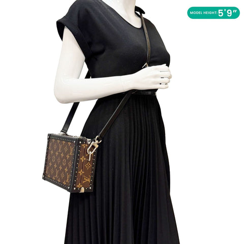 LOUIS VUITTON Clutch Box Bag Brown – Model View