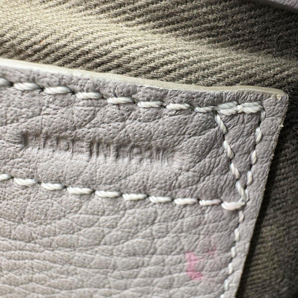 CHLOE Marcie Small Calfskin Leather Round Crossbody Bag Grey