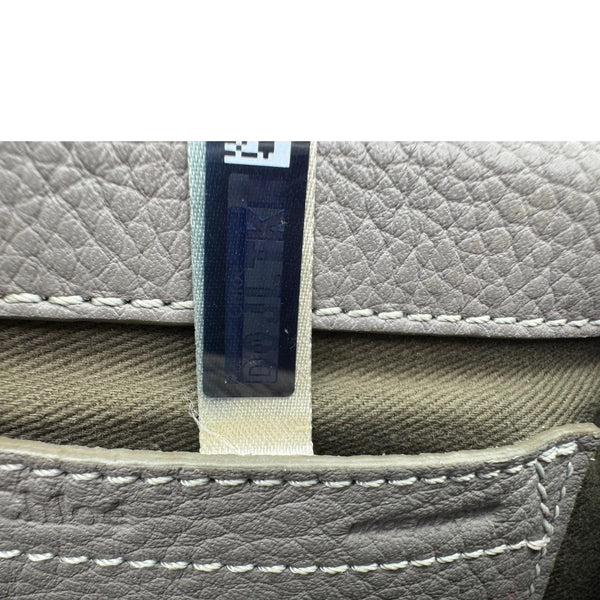 CHLOE Marcie Small Calfskin Leather Round Crossbody Bag Grey