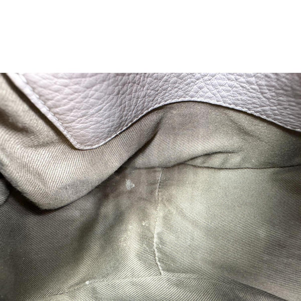 CHLOE Marcie Small Calfskin Leather Round Crossbody Bag Grey