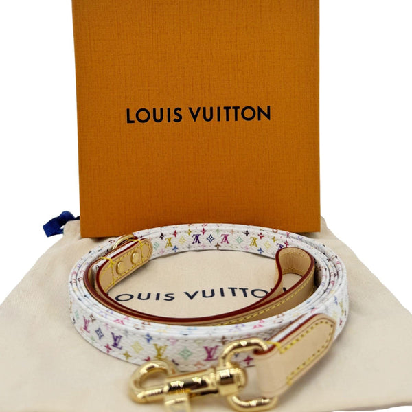 LOUIS VUITTON x TM MM Monogram Multicolor Canvas Dog Leash White