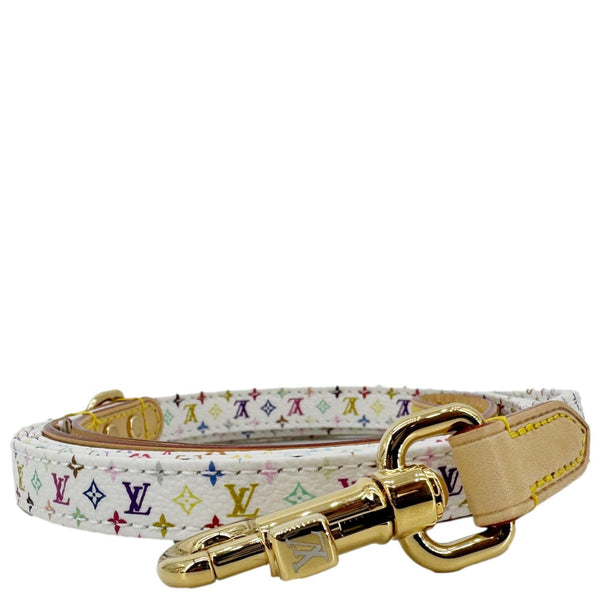 LOUIS VUITTON x TM MM Monogram Multicolor Canvas Dog Leash White