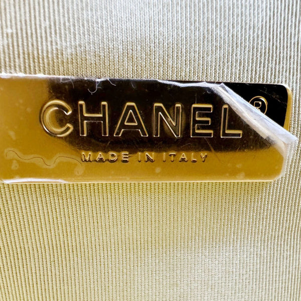 CHANEL 19 Flap Small Quilted Tweed Shoulder Bag Yellow